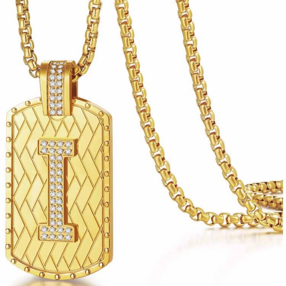 Gold Initial Letter Necklace
